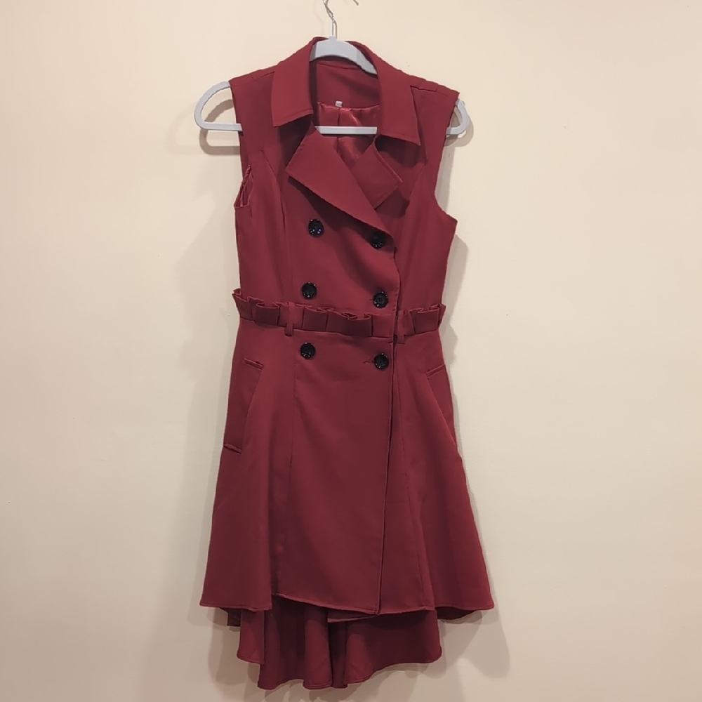 Selfie Leslie Burgundy High Low Dress